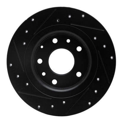 R1 Concepts R1 16-18 Mazda CX-3 Rear Right Drilled & Slotted Black Brake Rotor