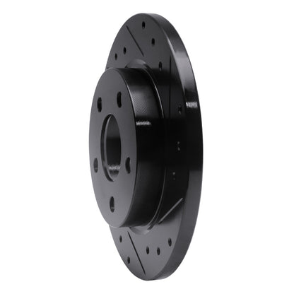 R1 Concepts R1 93-05 Ford Taurus (Excl SHO) Rear Right Drilled & Slotted Black Brake Rotor