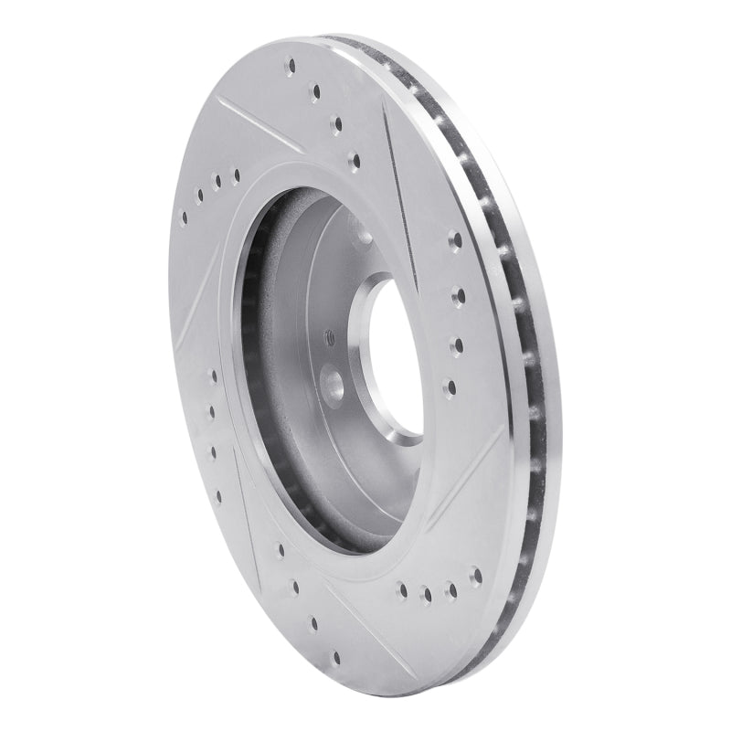 R1 Concepts R1 11-19 Ford Fiesta (USA/Canada) Front Left Drilled & Slotted Silver Brake Rotor