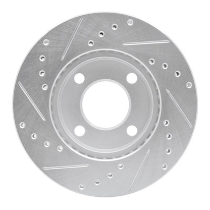 R1 Concepts R1 78-92 Audi 100 Front Right Drilled & Slotted Silver Brake Rotor