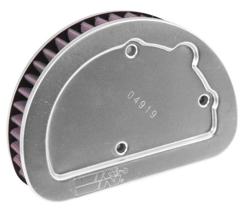 K&N Engineering K&N Replacement Unique Air Filter 6.625in L x 4.75in W x 1.625in H with 1 Flange for Harley-Davidson