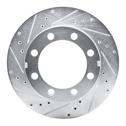R1 Concepts R1 77-93 Chevrolet K30 Front Left Drilled & Slotted Silver Brake Rotor