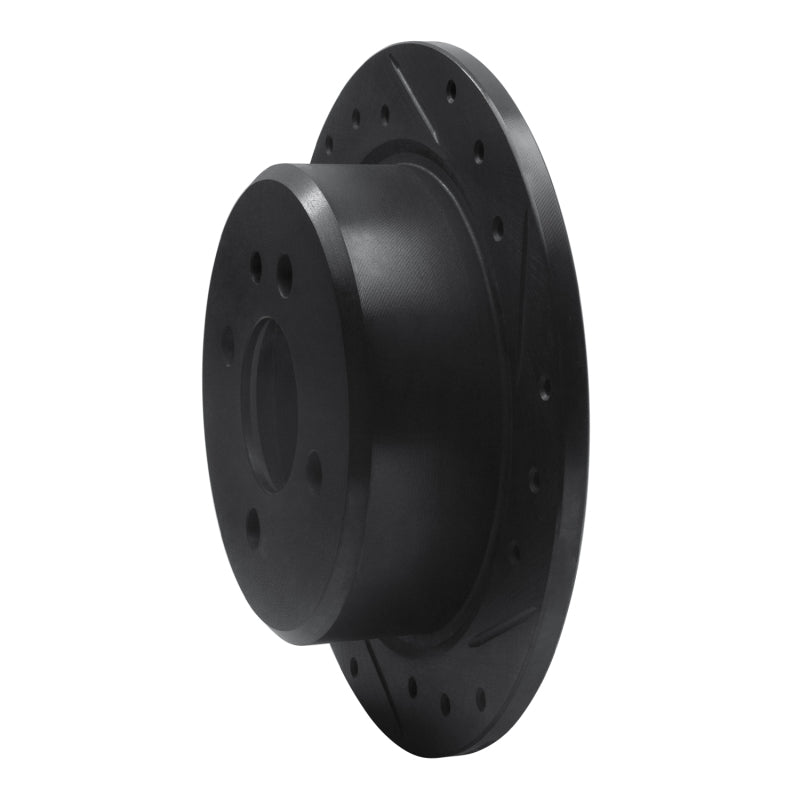 R1 Concepts R1 84-91 BMW 325I (USA/Canada) Rear Right Drilled & Slotted Black Brake Rotor