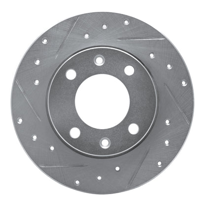 R1 Concepts R1 89-91 Peugeot 405 Rear Left Drilled & Slotted Silver Brake Rotor