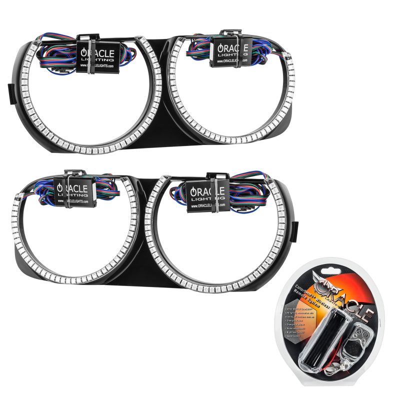 ORACLE Lighting Oracle 15-21 Dodge Challenger Pre-Installed Halo Headlight Bezel - ColorSHIFT