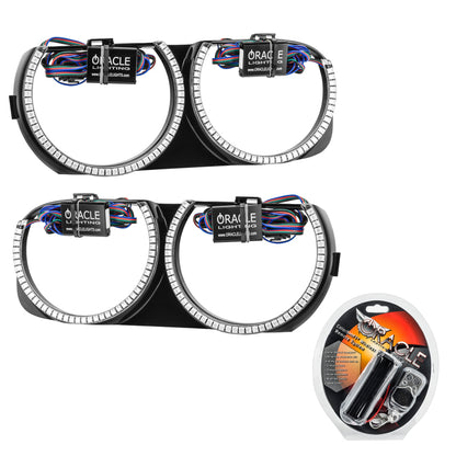 ORACLE Lighting Oracle 15-21 Dodge Challenger Pre-Installed Halo Headlight Bezel - ColorSHIFT