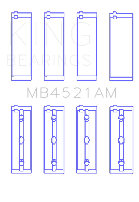 King Engine Bearings Mercedes Benz M 272.911 / M 272.920 Crankshaft Main Bearing Set