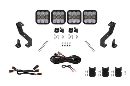 Diode Dynamics SS5 Grille CrossLink Lightbar Kit for 2019-Present Ram - Pro White Combo