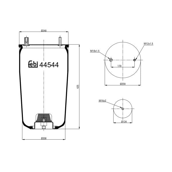 FEBI FE44544 Air Suspension Bellow
