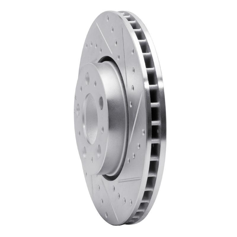 R1 Concepts R1 99-09 Volvo S60 Front Right Drilled & Slotted Silver Brake Rotor
