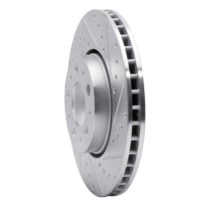 R1 Concepts R1 99-09 Volvo S60 Front Right Drilled & Slotted Silver Brake Rotor
