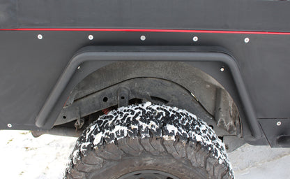 Fishbone Offroad 97-06 Jeep Wrangler Steel Tube Fender Front/Rear - Blk Txtred Powdercoat (Set Of 4)