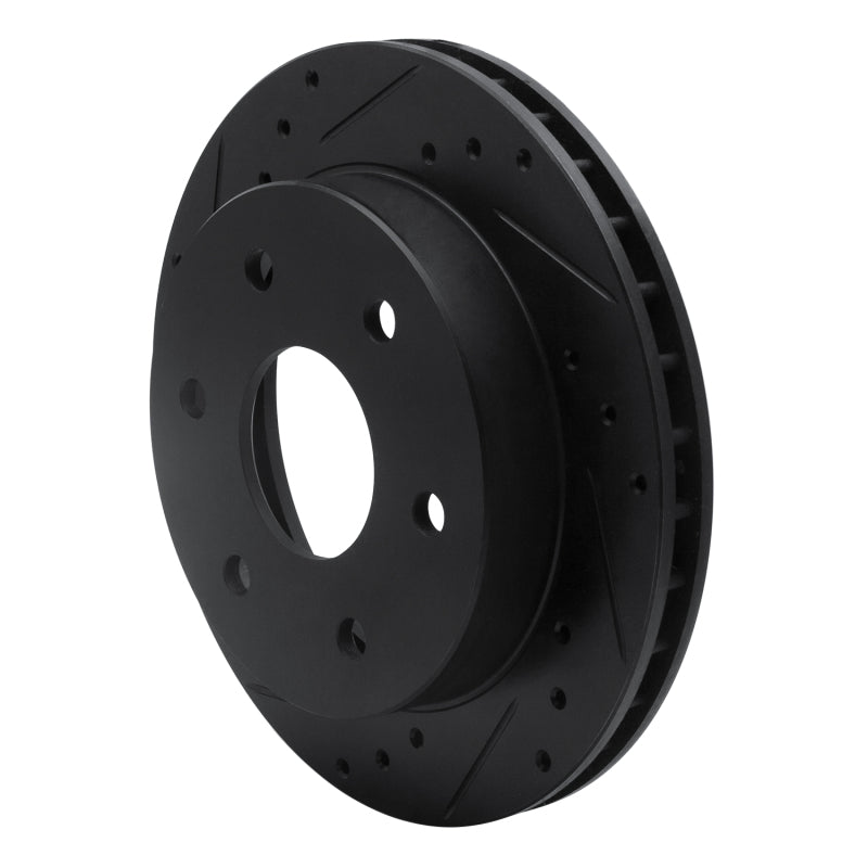 R1 Concepts R1 1988-1991 Chevrolet K1500 Front Left Drilled & Slotted Black Brake Rotor