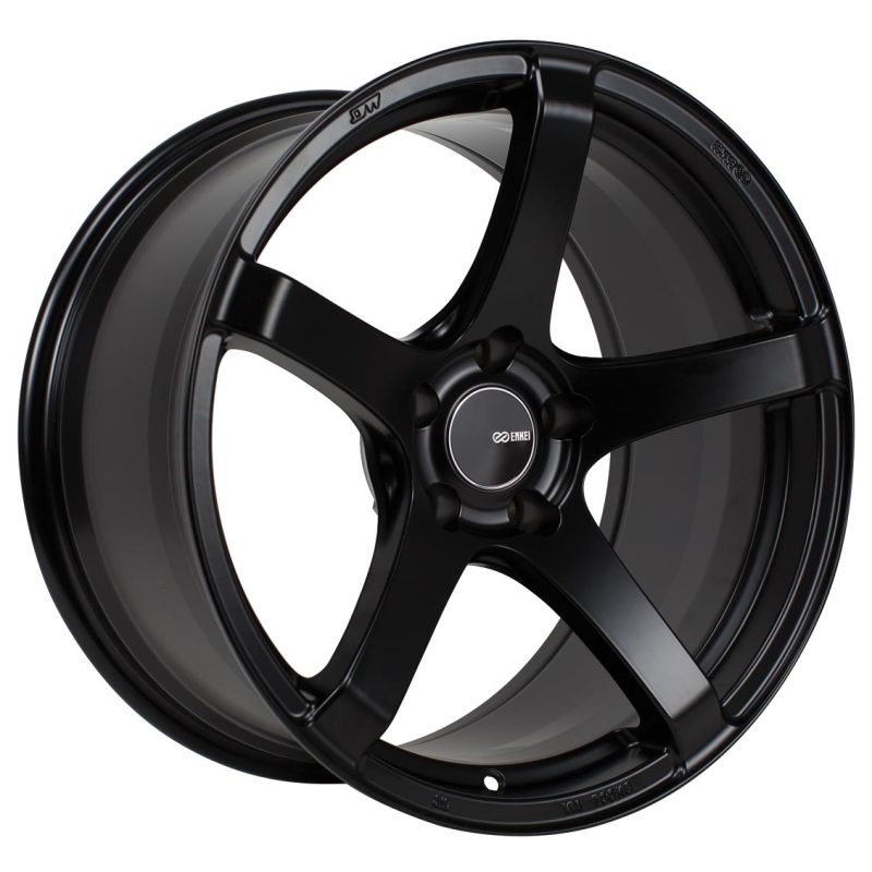 Enkei Kojin 18x8 35mm Offset 5x112 Bolt Pattern 72.6mm Bore Dia Matte Black Wheel