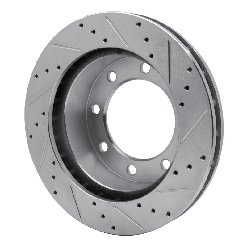 R1 Concepts R1 99-99 Ford F-350 Super Duty 4WD Front Left Drilled & Slotted Silver Brake Rotor