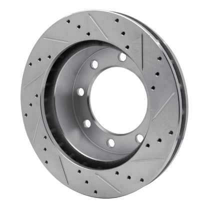 R1 Concepts R1 99-99 Ford F-350 Super Duty 4WD Front Left Drilled & Slotted Silver Brake Rotor