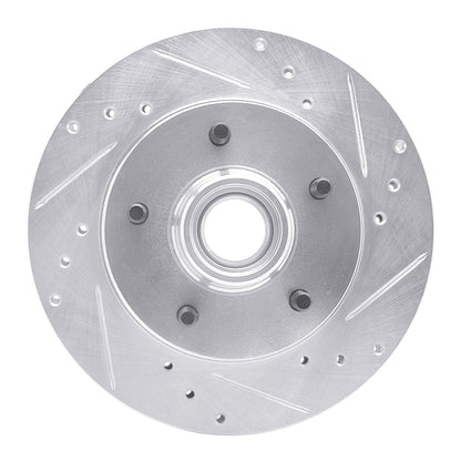 R1 Concepts R1 1982-1995 Buick Regal Front Right Drilled & Slotted Silver Brake Rotor
