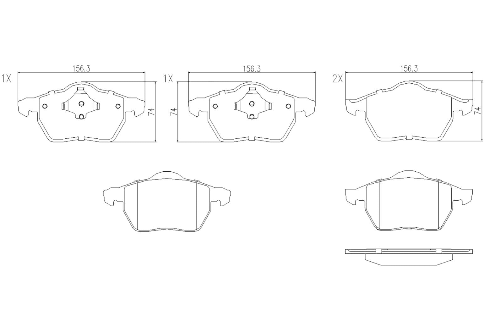 BOGAP V8210110 Brake Pad Set, Disc Brake
