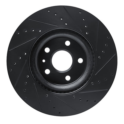 R1 Concepts R1 13-19 Buick Regal Front Left Drilled & Slotted Black Brake Rotor