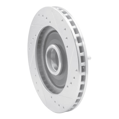 R1 Concepts R1 84-87 Lincoln Mark VII Front Left Drilled & Slotted Silver Brake Rotor
