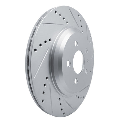 R1 Concepts R1 17-25 Tesla Model 3 Rear Right Drilled & Slotted Silver Brake Rotor