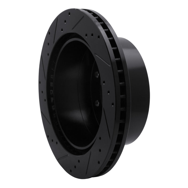 R1 Concepts R1 11-25 Chevrolet Silverado 3500 HD Rear Right Drilled & Slotted Black Brake Rotor