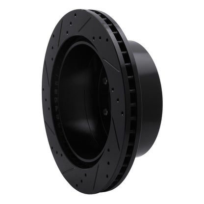 R1 Concepts R1 11-25 Chevrolet Silverado 3500 HD Rear Right Drilled & Slotted Black Brake Rotor
