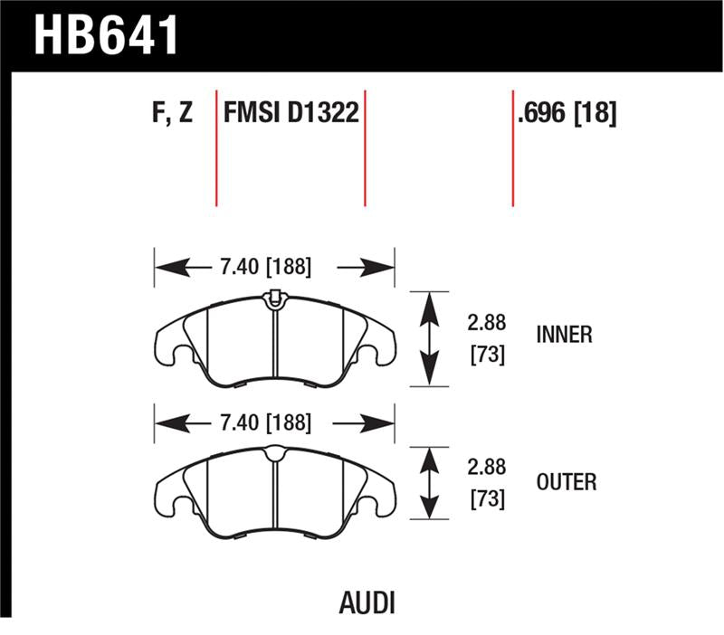 Hawk Performance Hawk 09-10 Audi A4/A4 Quattro/A5 Quattro/Q5/S5 / 10 S4 HPS Street Front Brake Pads