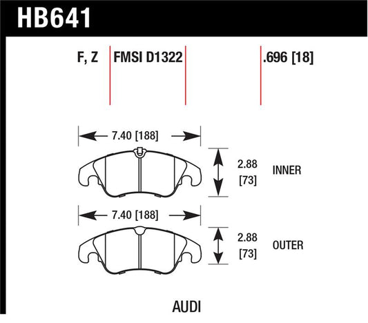 Hawk Performance Hawk 09-10 Audi A4/A4 Quattro/A5 Quattro/Q5/S5 / 10 S4 HPS Street Front Brake Pads