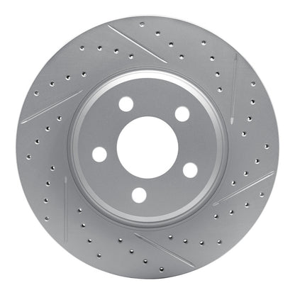 R1 Concepts R1 08-12 Jeep J8 Front Right Drilled & Slotted Geo-Carbon Rotor