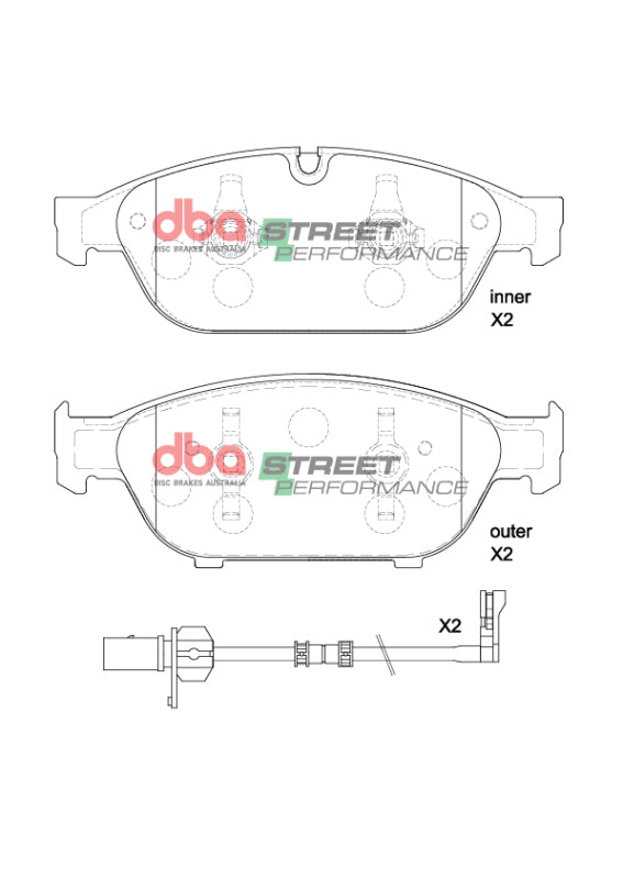 DBA 12-15 Audi A6 (C7) SP Performance Front Brake Pads