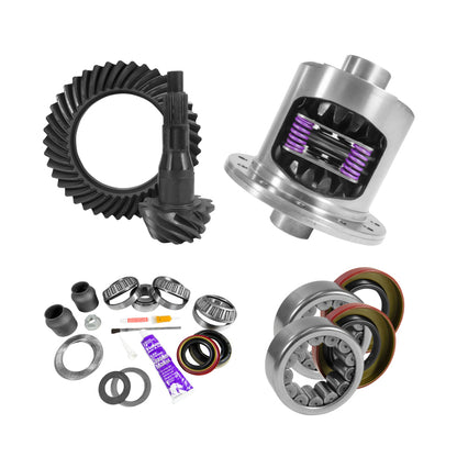 Yukon Gear & Axle Yukon 9.75in Ford 3.55 Rear Ring & Pinion Install Kit 34 Spline Positraction 2.99in Axle Bearing