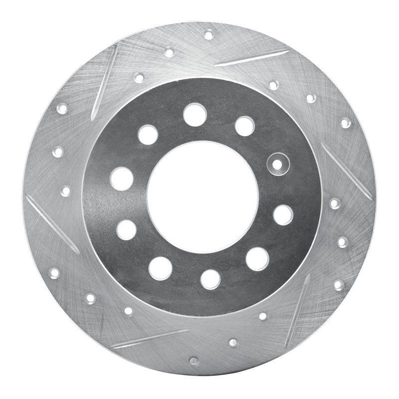 R1 Concepts R1 03-08 Hyundai TIBURON Rear Left Drilled & Slotted Silver Brake Rotor