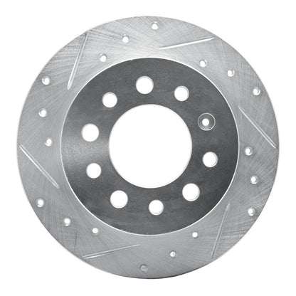 R1 Concepts R1 03-08 Hyundai TIBURON Rear Left Drilled & Slotted Silver Brake Rotor