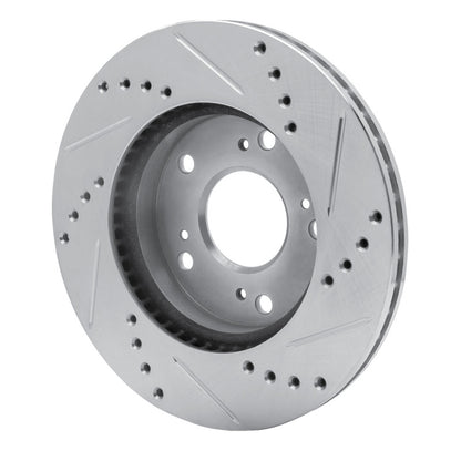 R1 Concepts R1 12-15 Acura ILX Front Left Drilled & Slotted Silver Brake Rotor
