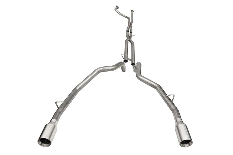 CORSA Performance Corsa 2021-2024 Dodge Ram TRX Crew Cab Baja Catback Exhaust Dual Rear Satin Tip