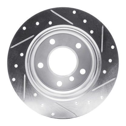 R1 Concepts R1 03-06 BMW Z4 Rear Left Drilled & Slotted Silver Brake Rotor