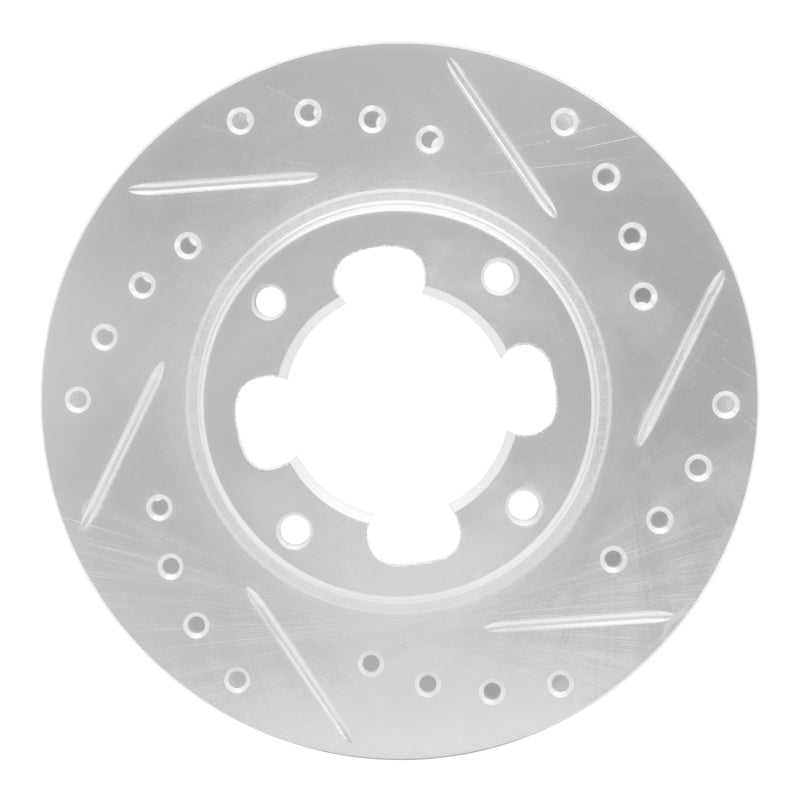 R1 Concepts R1 87-94 Subaru Justy Front Right Drilled & Slotted Silver Brake Rotor