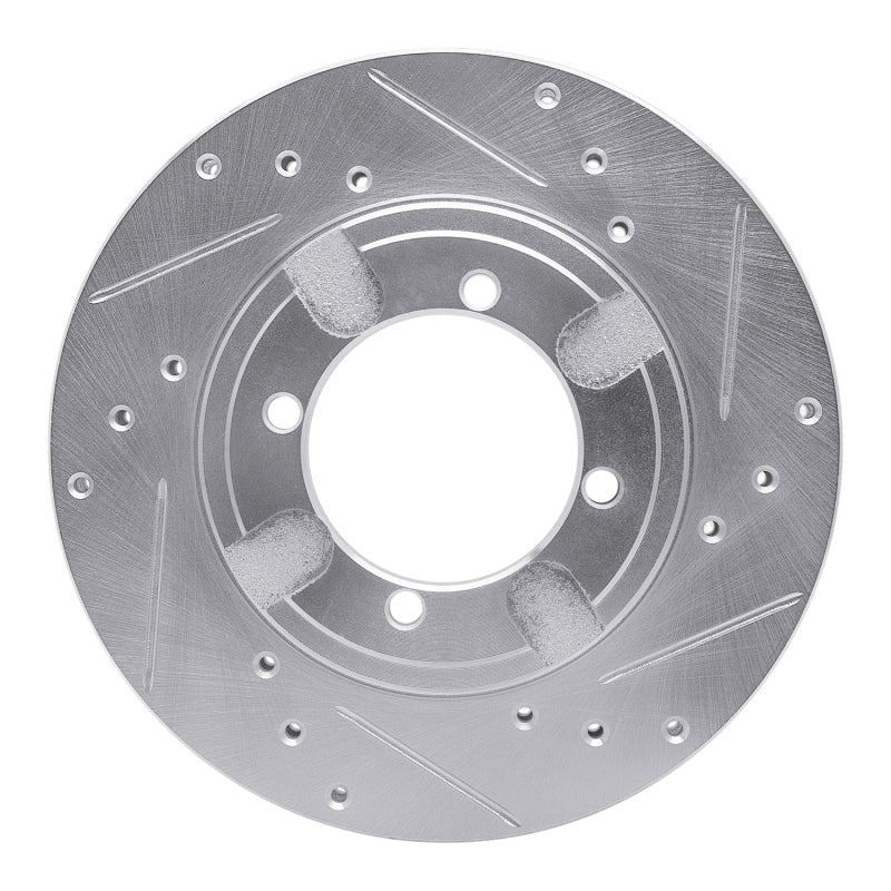 R1 Concepts R1 91-92 Mitsubishi Mirage Front Right Drilled & Slotted Silver Brake Rotor