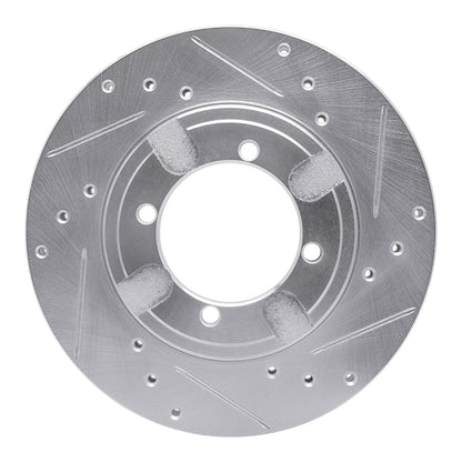 R1 Concepts R1 91-92 Mitsubishi Mirage Front Right Drilled & Slotted Silver Brake Rotor