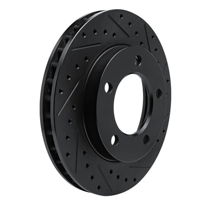 R1 Concepts R1 74-80 International SCOUT II Front Right Drilled & Slotted Black Brake Rotor
