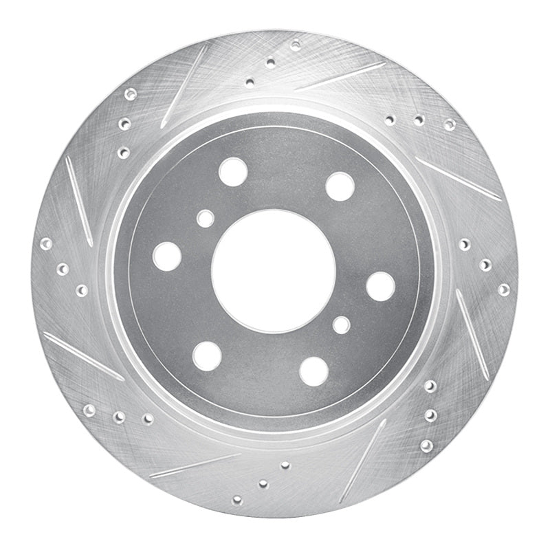 R1 Concepts R1 07-20 Cadillac Escalade EXT Rear Left Drilled & Slotted Silver Brake Rotor