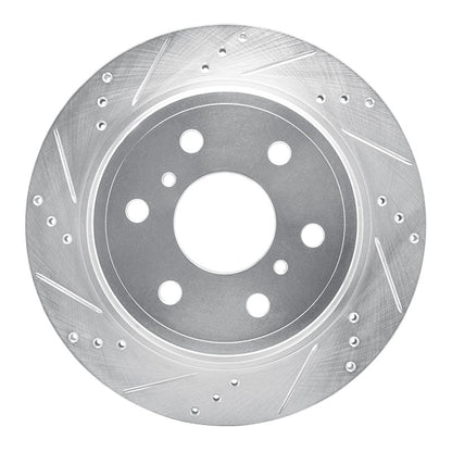 R1 Concepts R1 07-20 Cadillac Escalade EXT Rear Left Drilled & Slotted Silver Brake Rotor