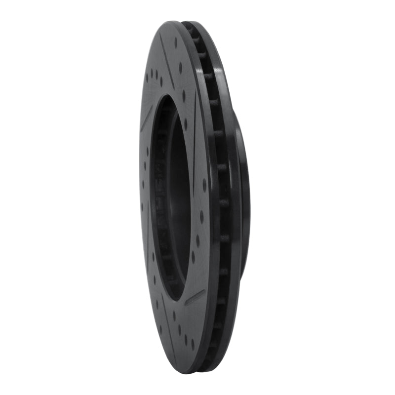 R1 Concepts R1 84-87 Audi 4000 Quattro Front Left Drilled & Slotted Black Brake Rotor