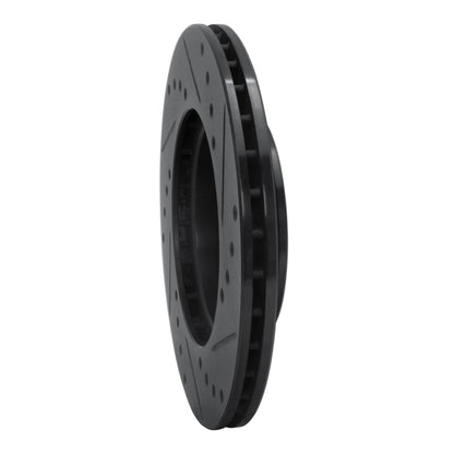 R1 Concepts R1 84-87 Audi 4000 Quattro Front Left Drilled & Slotted Black Brake Rotor
