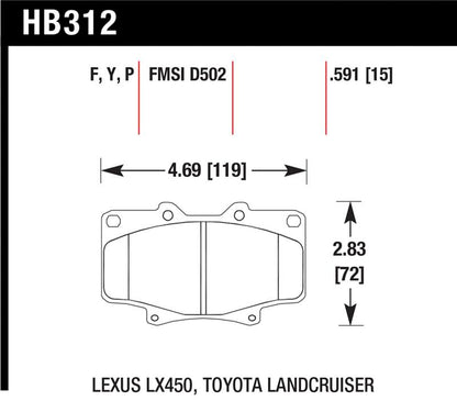 Hawk Performance Hawk LTS Street Brake Pads