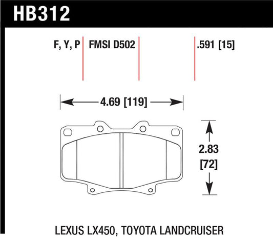 Hawk Performance Hawk LTS Street Brake Pads