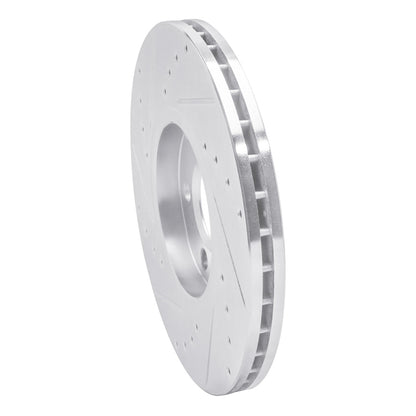 R1 Concepts R1 96-98 Volkswagen Passat (USA/Canada) Front Right Drilled & Slotted Silver Brake Rotor