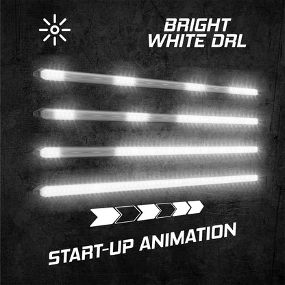 XKGLOW XK Glow 9In Switchback Grill Lights with Start-up Animation & Sequential Turn Signals