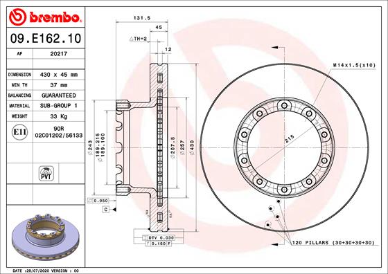 BBP 41516BBPZAM Disc Brake Caliper Repair Kit